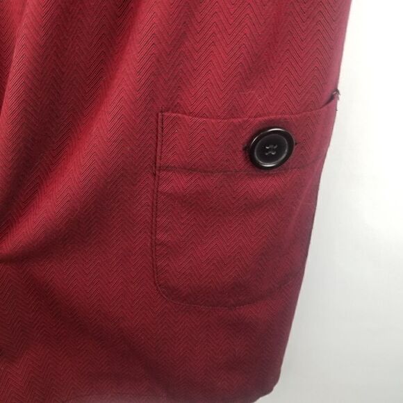 SO WEAR IT DECLARE IT Burgandy Empire Dress with back sash tie. SIZE M. - Picture 12 of 14